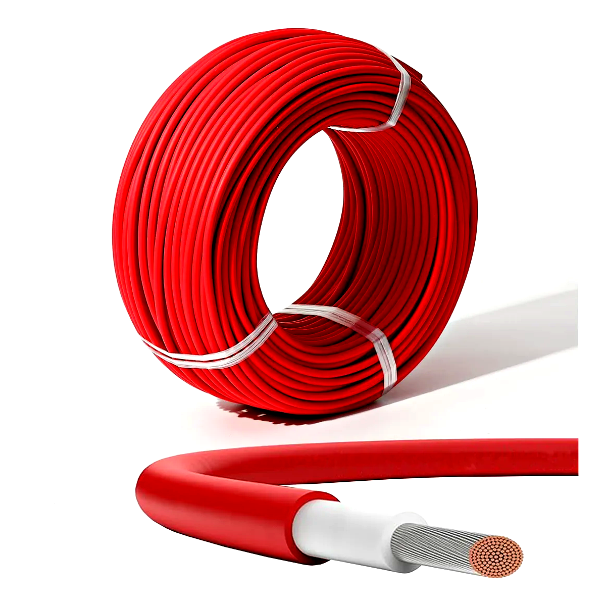 Rollo Cable Solar 100m 4mm2 Rojo